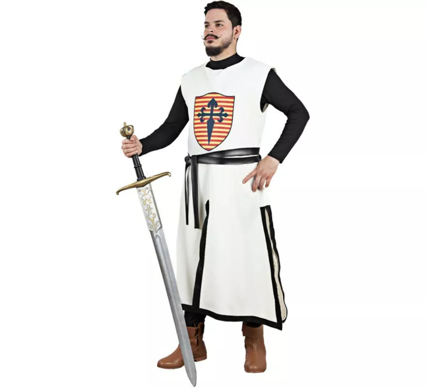 Translation missing: de.Disfraz de Armero Medieval blanco para hombre
