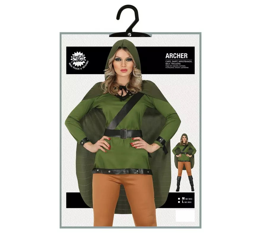 Translation missing: de.Disfraz de Arquera Verde para mujer