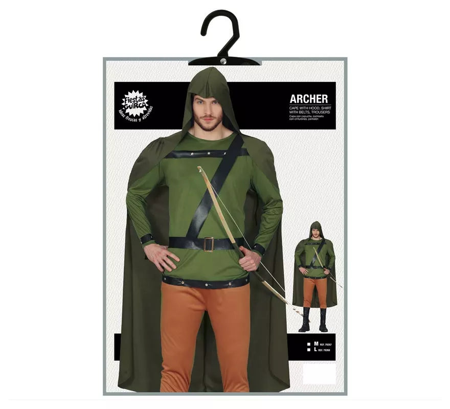 Translation missing: de.Disfraz de Arquero Verde para hombre