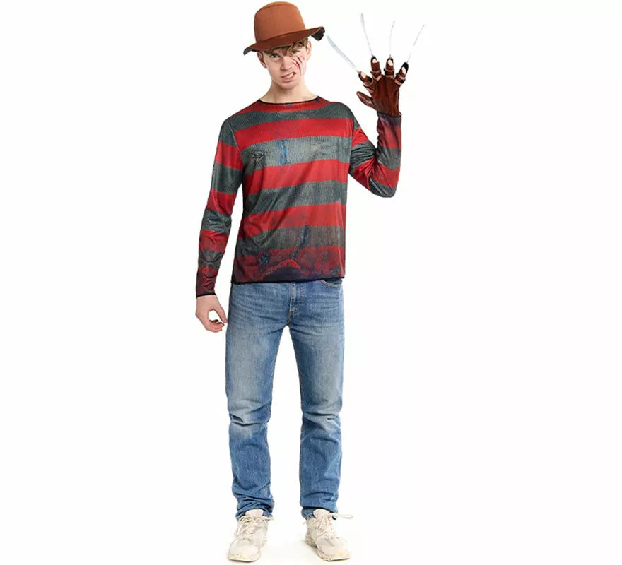 Translation missing: de.Disfraz de Asesino de Pesadilla con Sombrero para hombre