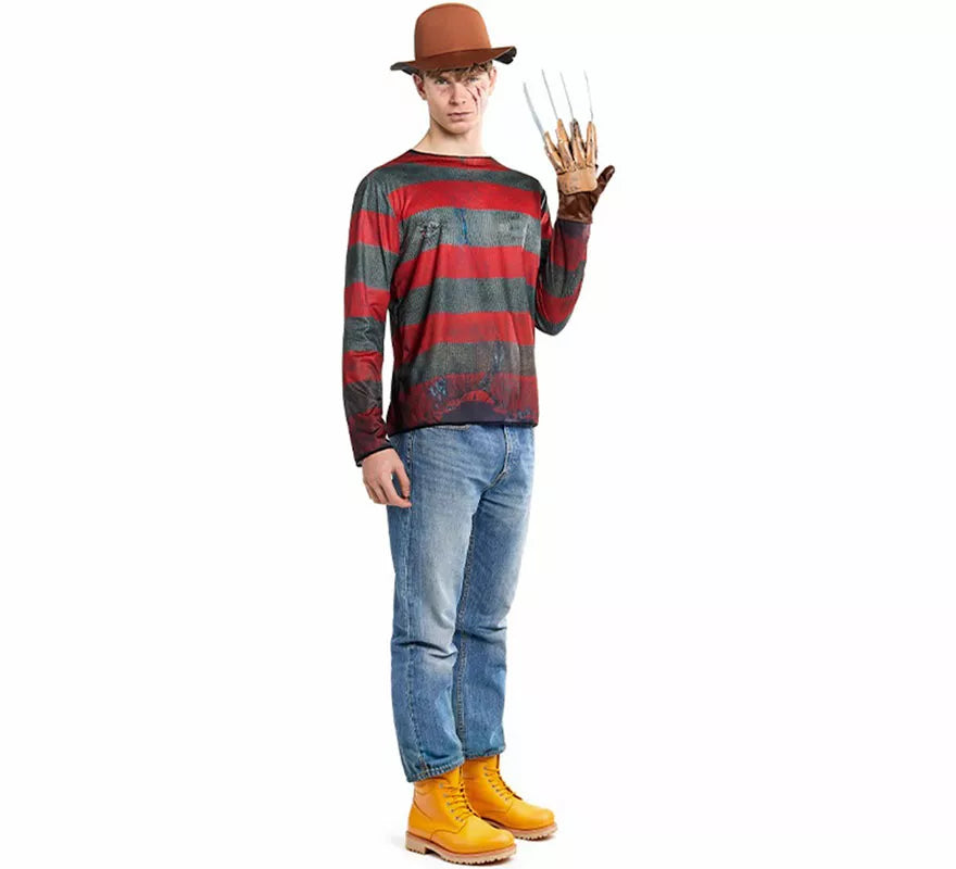 Translation missing: de.Disfraz de Asesino de Pesadilla con Sombrero para hombre