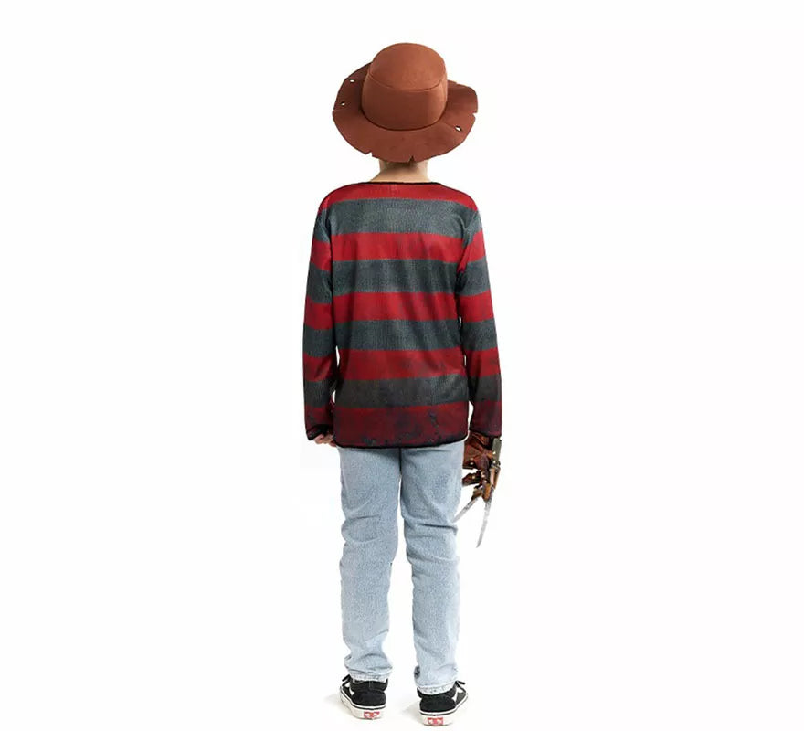 Translation missing: de.Disfraz de Asesino de Pesadilla con Sombrero para niño
