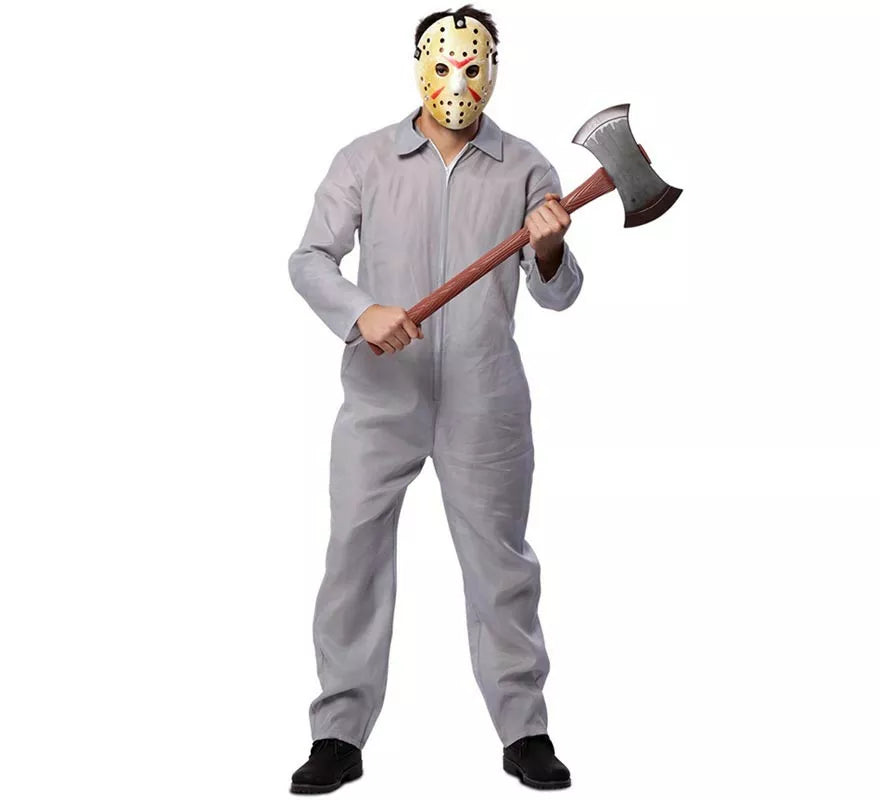 Disfraz de Asesino Mono Laboral Gris para hombre