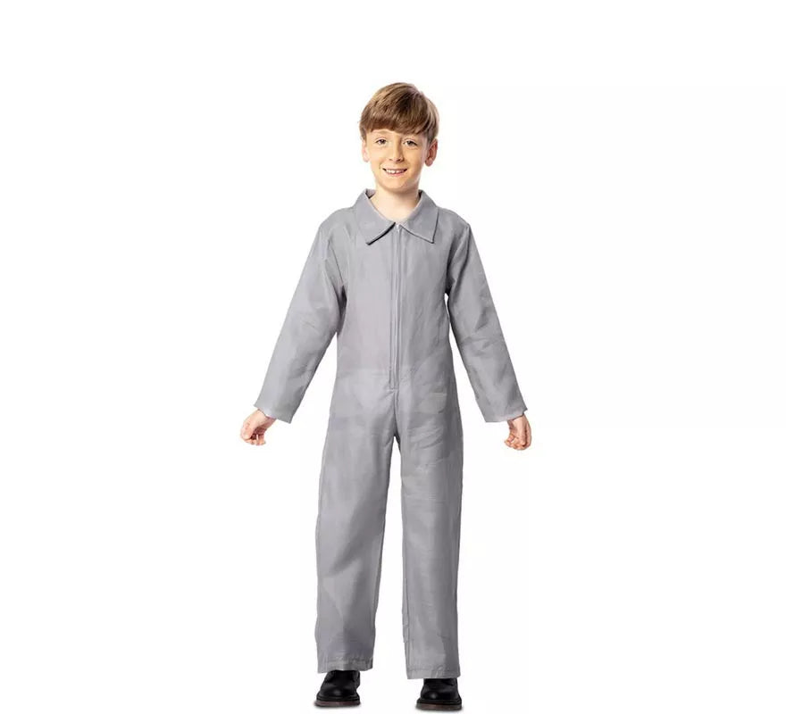 Translation missing: de.Disfraz de Asesino Mono Laboral Gris para niños