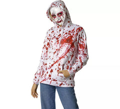 Psycho Killer Kostüm mit Kapuzenpullover und Maske für Erwachsene