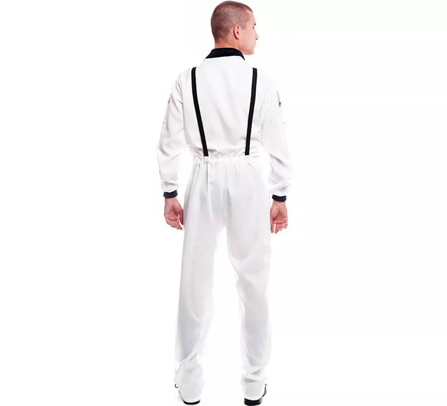 Translation missing: de.Disfraz de Astronauta blanco con Insignia para hombre