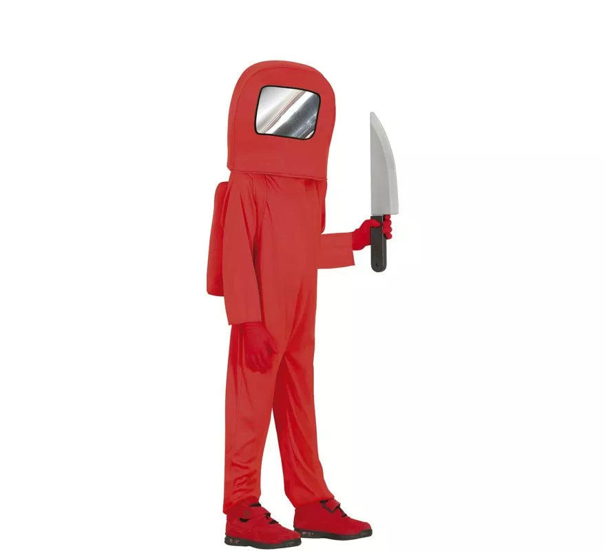 Translation missing: de.Disfraz de Astronauta Impostor Rojo para niños