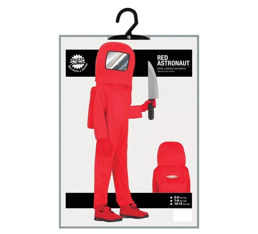 Translation missing: de.Disfraz de Astronauta Impostor Rojo para niños