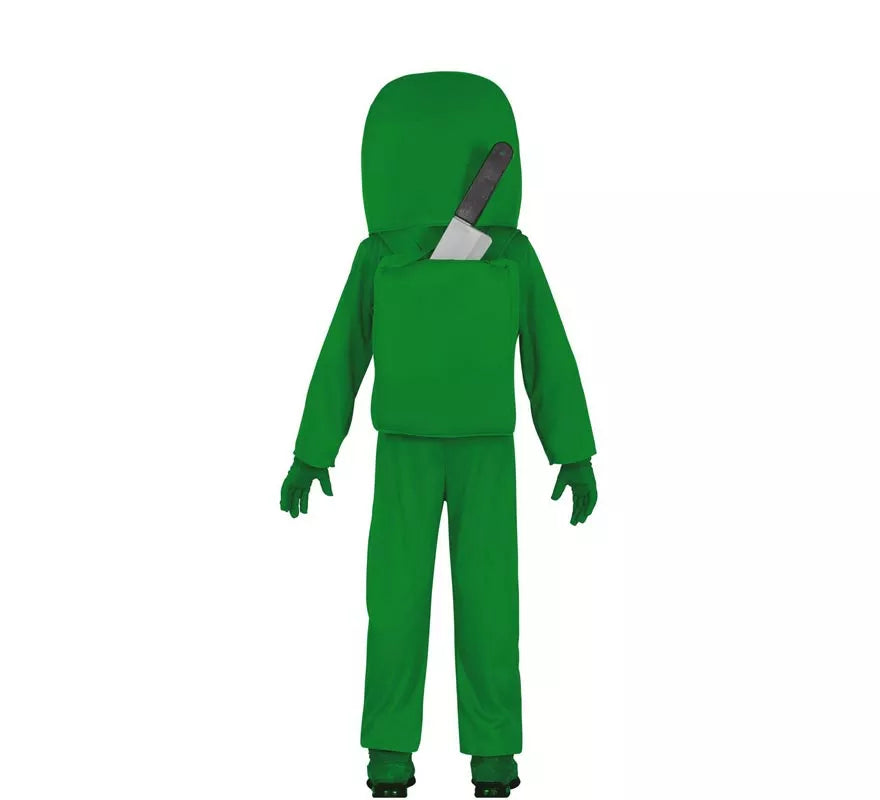 Translation missing: de.Disfraz de Astronauta Impostor Verde para niños