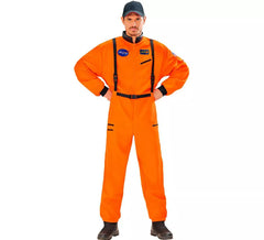 Orangefarbenes Astronautenabzeichen- Kostüm für Herren