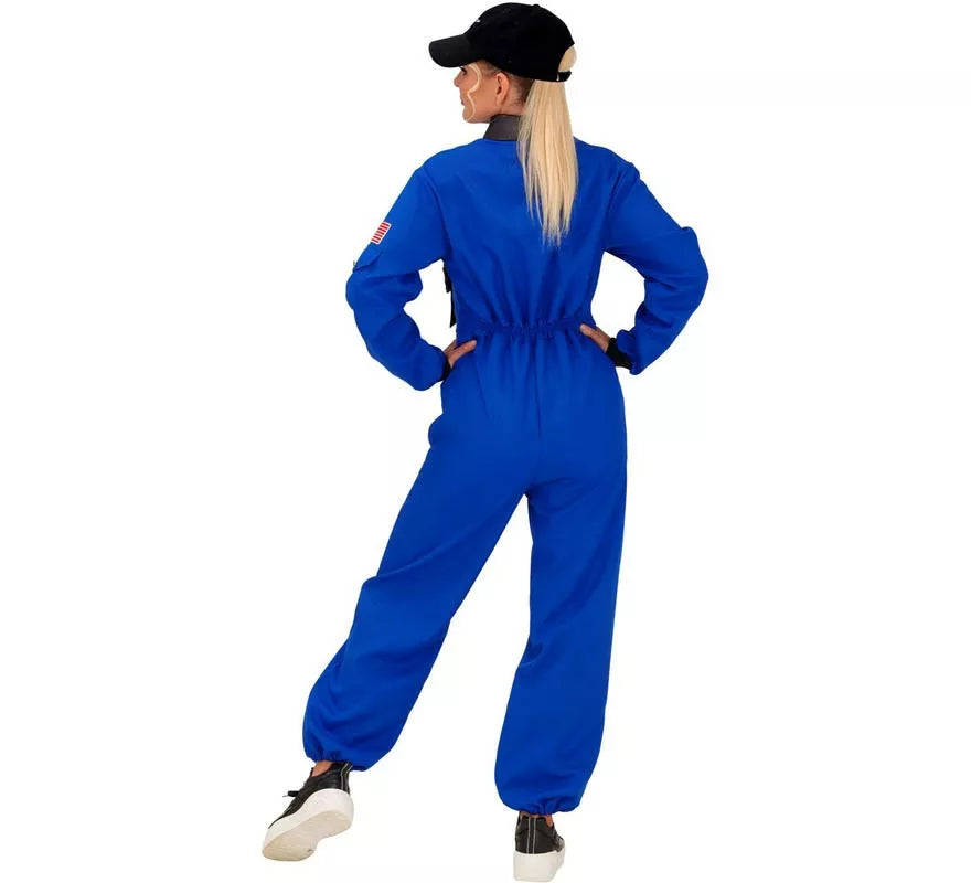 Disfraz de Astronauta Space azul para mujer