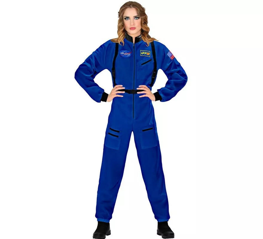 Disfraz de Astronauta Space azul para mujer