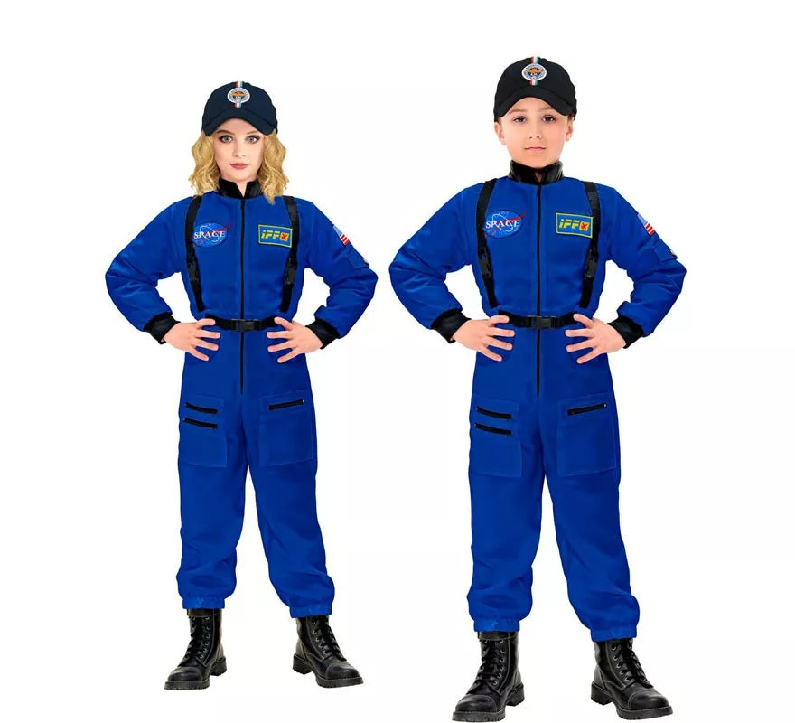 Disfraz de Astronauta Space azul para niños y adolescentes