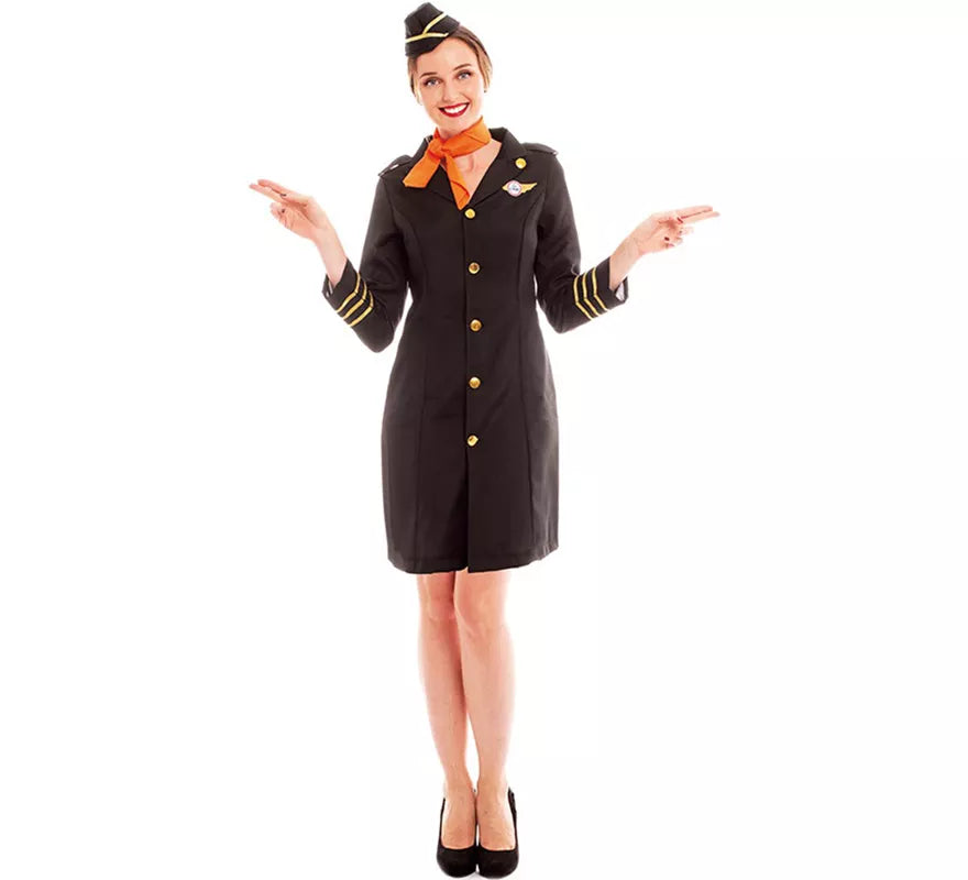 Translation missing: de.Disfraz de Azafata de Vuelo Elegante con Gorro para mujer