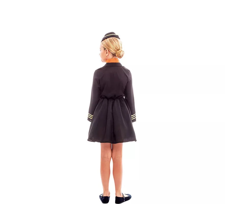 Translation missing: de.Disfraz de Azafata de Vuelo Elegante con Gorro para niña