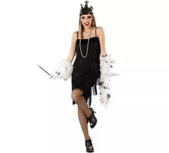 Schwarzes Charleston Ballerina Kostüm für Damen