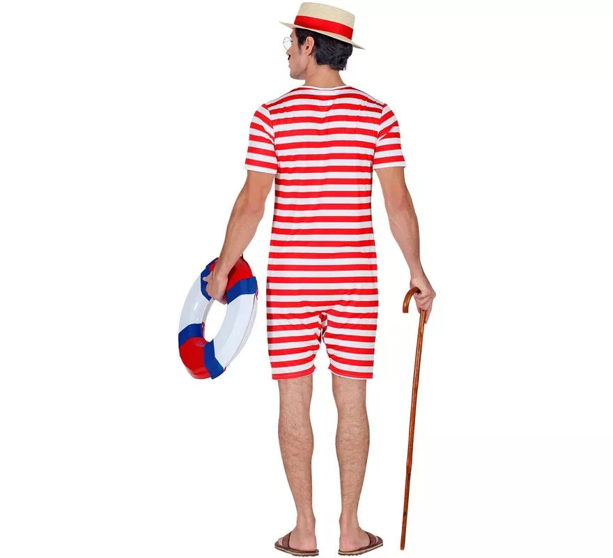 Translation missing: de.Disfraz de Bañador Estilo Retro años 50 rojo para hombre