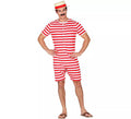Disfraz de Bañador Estilo Retro años 50 rojo para hombre
