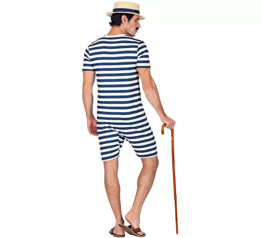 Translation missing: de.Disfraz de Bañador Retro años 50 azul para hombre