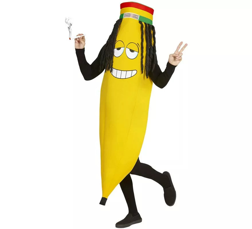 Translation missing: de.Disfraz de Banana Rastafari para adulto