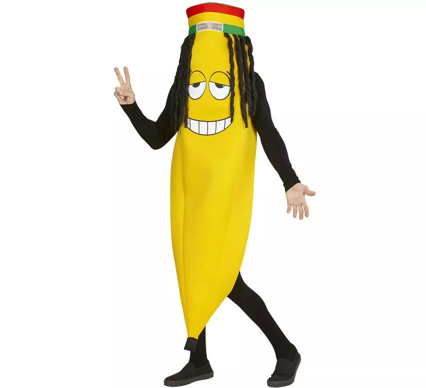 Translation missing: de.Disfraz de Banana Rastafari para adulto