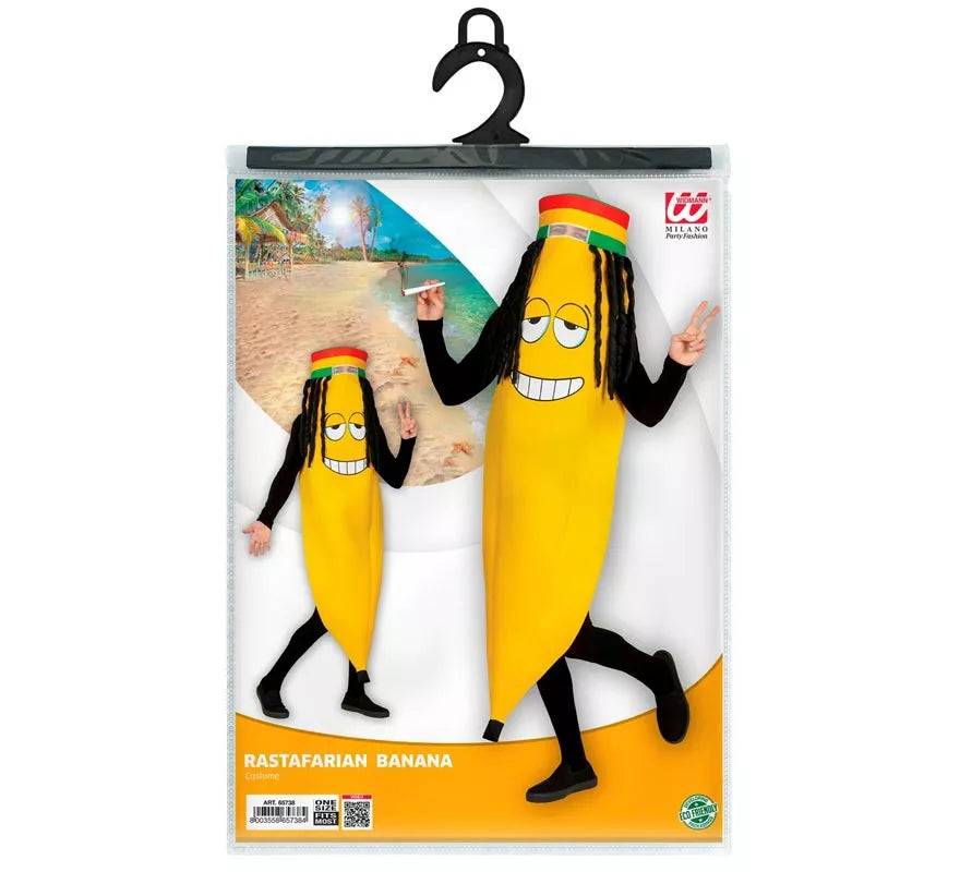Translation missing: de.Disfraz de Banana Rastafari para adulto