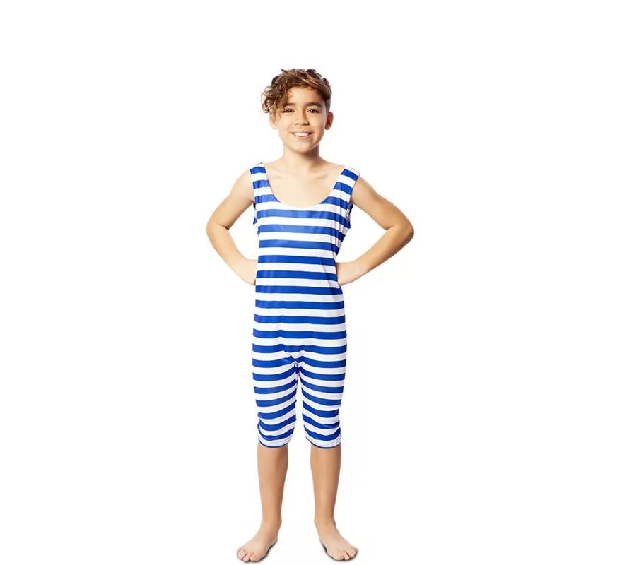 Translation missing: es.Disfraz de Bañista Retro Años 20 Azul para niño