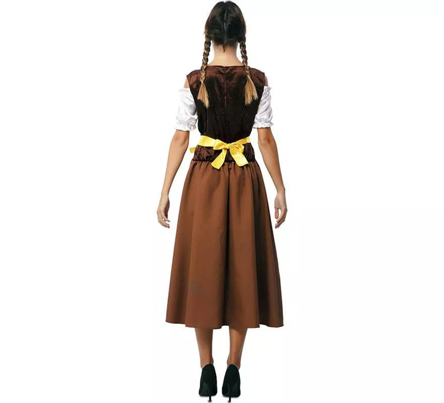 Translation missing: de.Disfraz de Bávara clásica marrón y amarillo para mujer