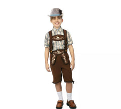 Klassisches braun gestreiftes Bayernkostüm für Jungen