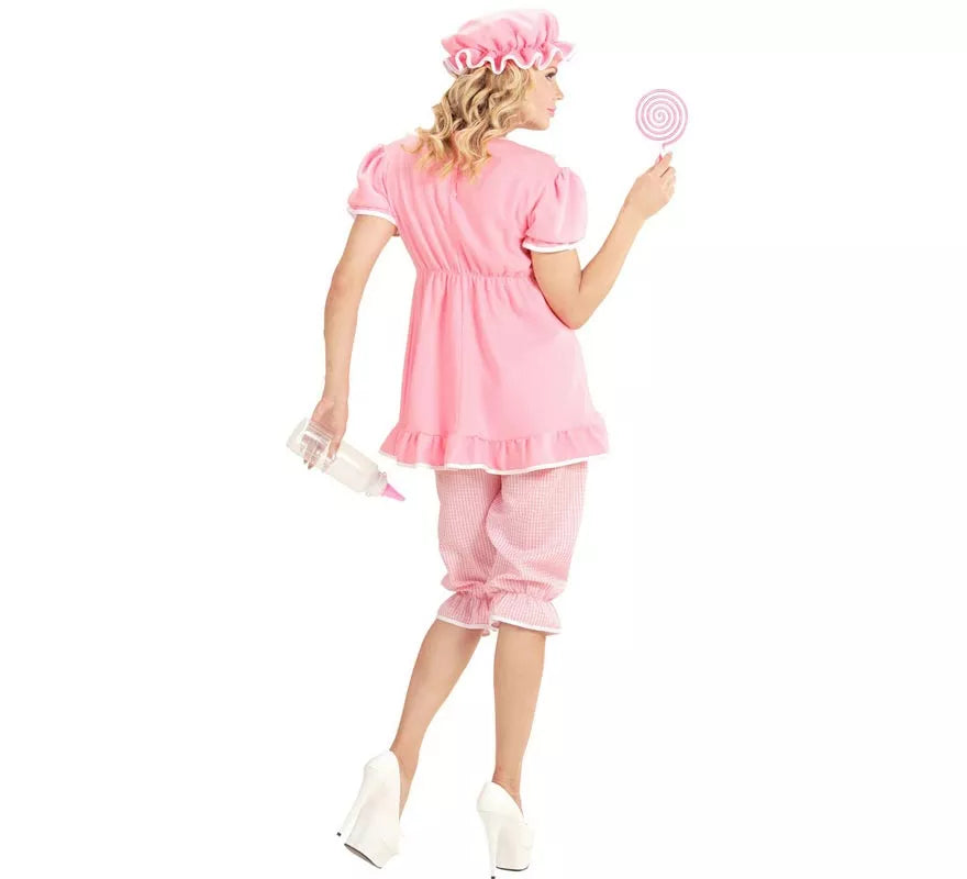 Translation missing: de.Disfraz de Bebé rosa con gorro para mujer