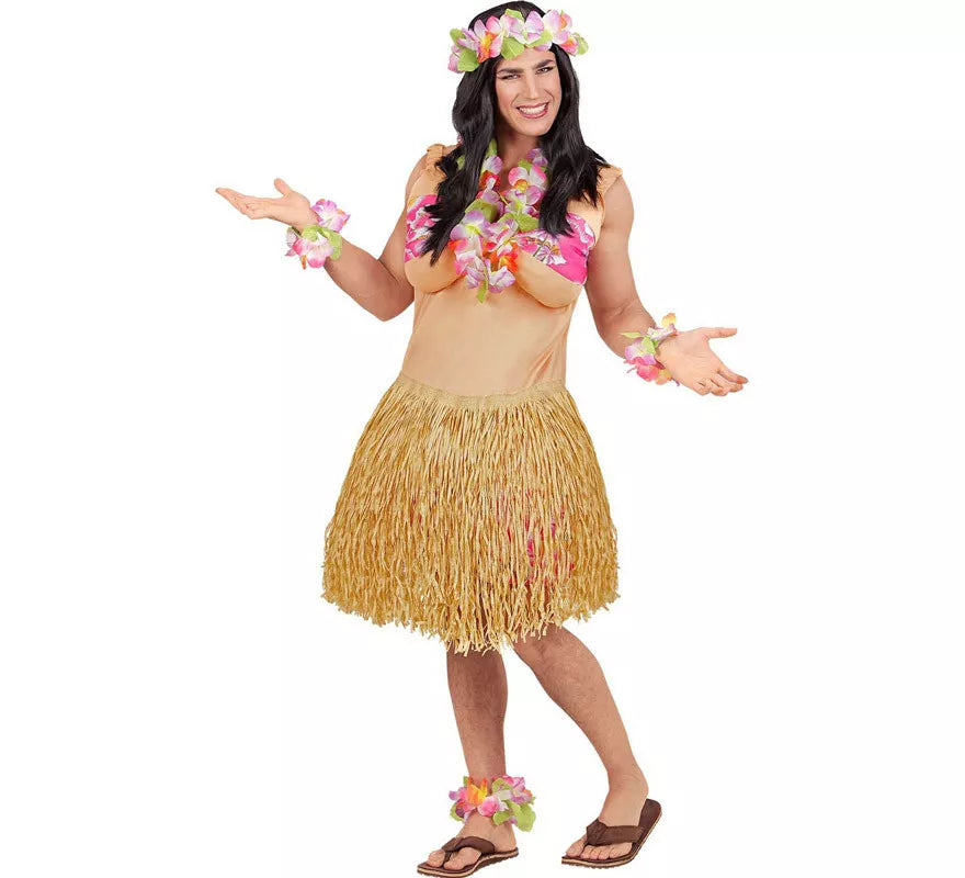 Translation missing: de.Disfraz de Belleza Hawaiana con Falda para hombre