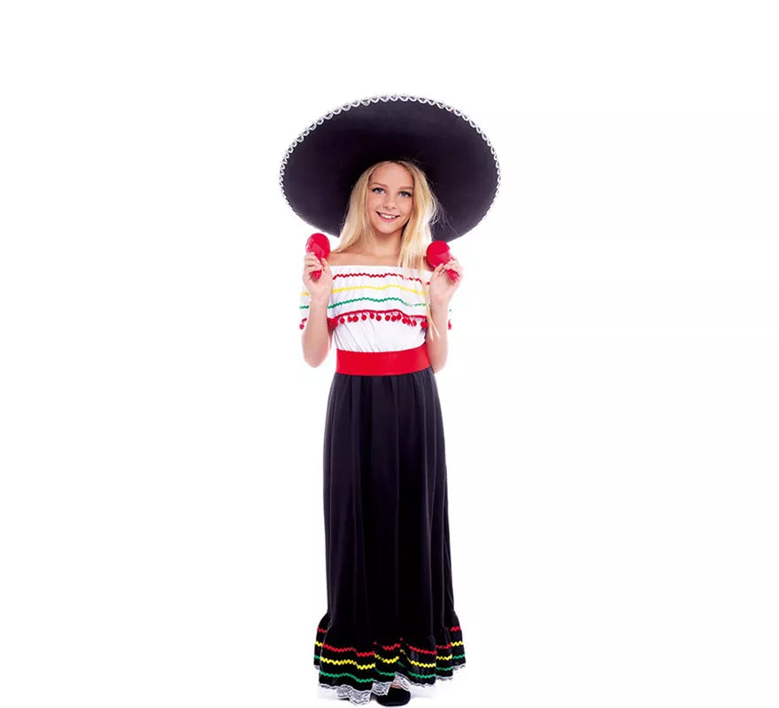 Translation missing: de.Disfraz de Belleza Mexicana con Falda para niña