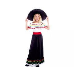 Mexikanisches Schönheitskostüm mit Rock für Mädchen