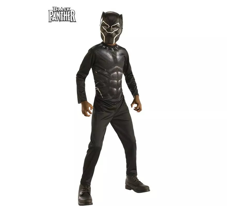 Translation missing: de.Disfraz de Black Panther Opp con máscara para niño