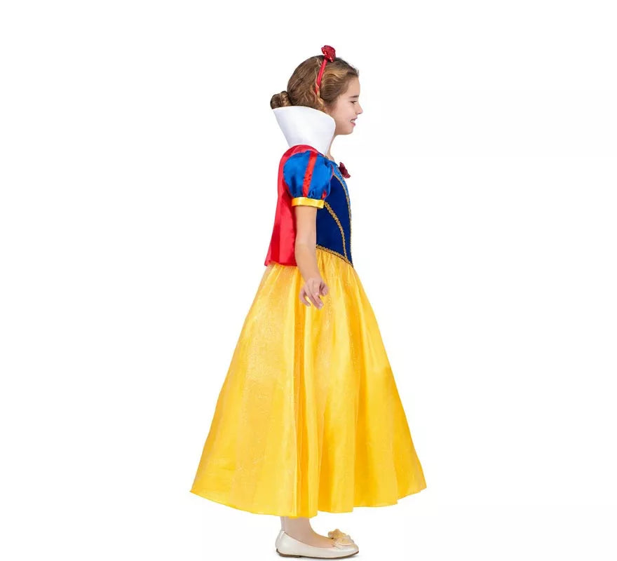 Disfraz de Blancanieves con diadema y capa para niña