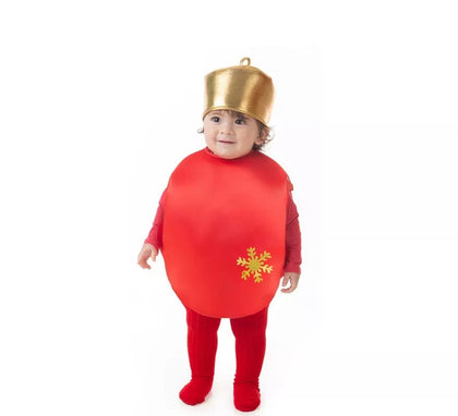 Disfraz de Bola de Navidad roja para bebé