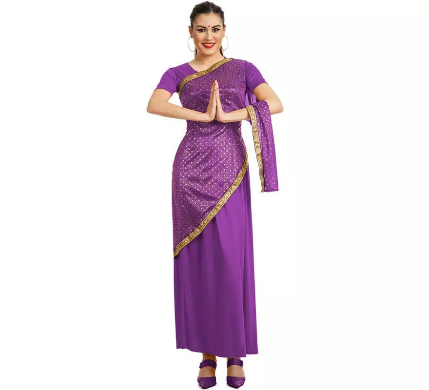 Translation missing: de.Disfraz de Bollywood Morado para Mujer