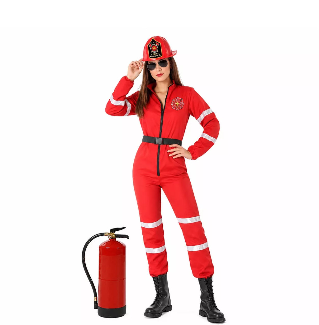 Disfraz de Bombera Rojo para mujer