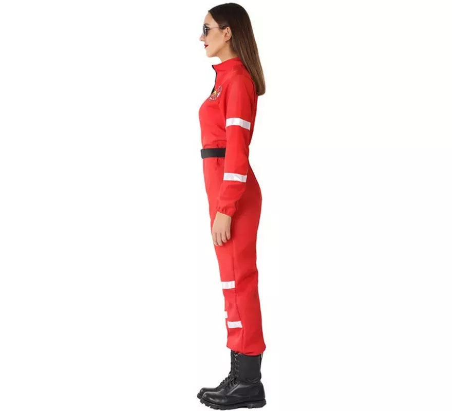 Translation missing: de.Disfraz de Bombera Rojo para mujer