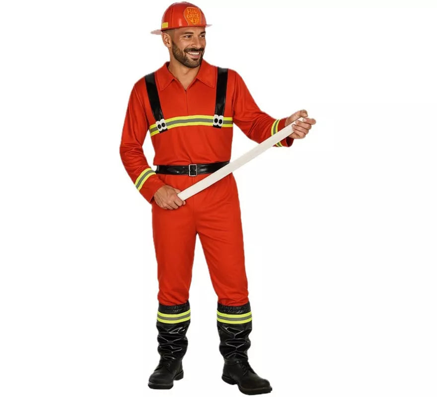 Translation missing: de.Disfraz de Bombero con Manguera para hombre