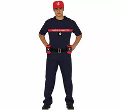 Feuerwehrmann mit Getränkehalter Kostüm für Herren
