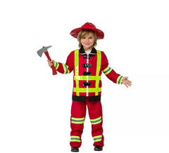Rotes Feuerwehrmannkostüm für ein Kind