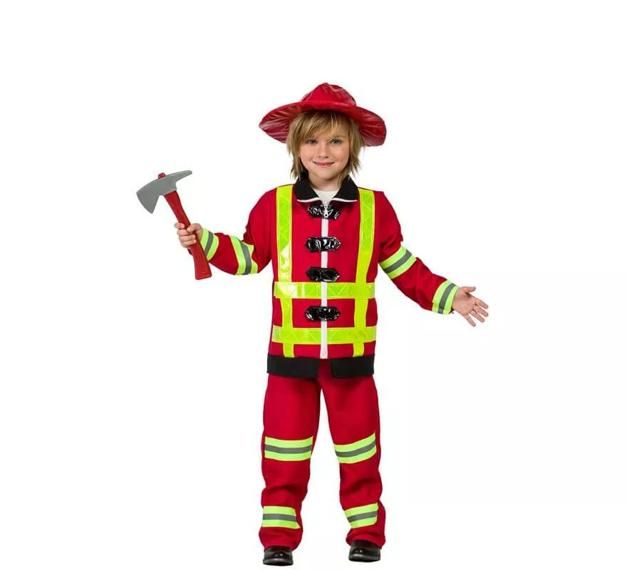 Translation missing: de.Disfraz de Bombero Rojo para niño
