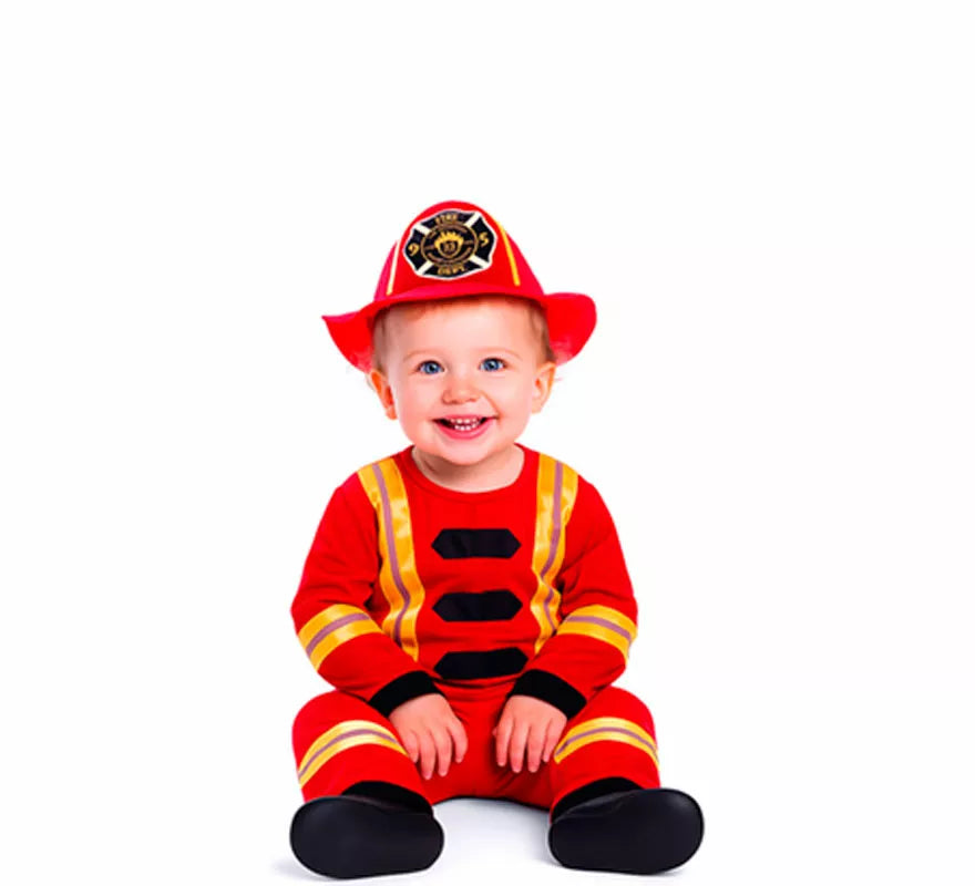 Translation missing: de.Disfraz de Bombero rojo y amarillo para bebé y niño