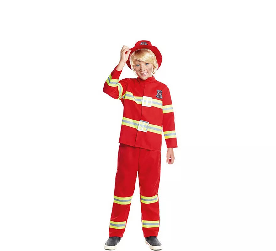 Translation missing: de.Disfraz de Bombero Rojo y Amarillo para niño