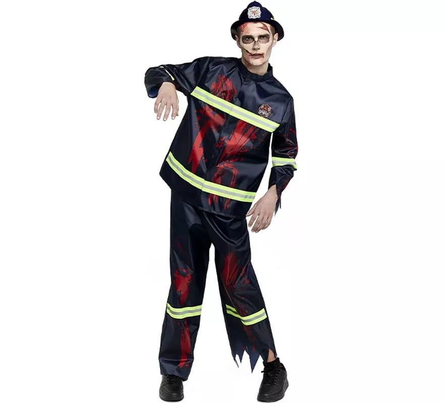 Translation missing: de.Disfraz de Bombero Zombie para hombre