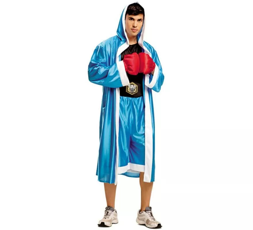 Translation missing: de.Disfraz de Boxeador azul para hombre