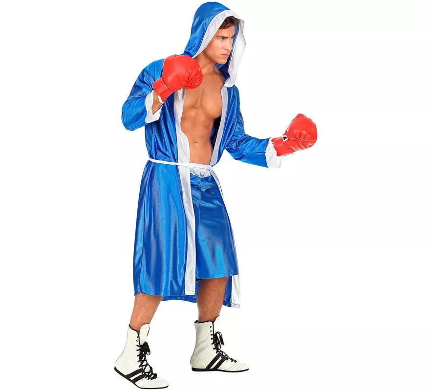 Translation missing: de.Disfraz de Boxeador azul y blanco para hombre
