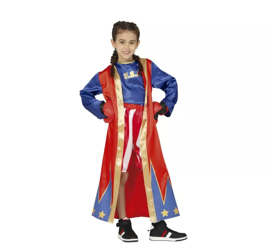 Translation missing: de.Disfraz de Boxeador Azul y Rojo para niños