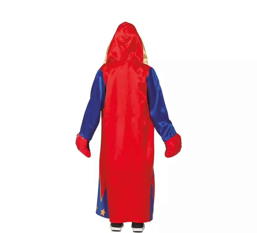 Disfraz de Boxeador Azul y Rojo para niños